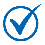 blue checkmark