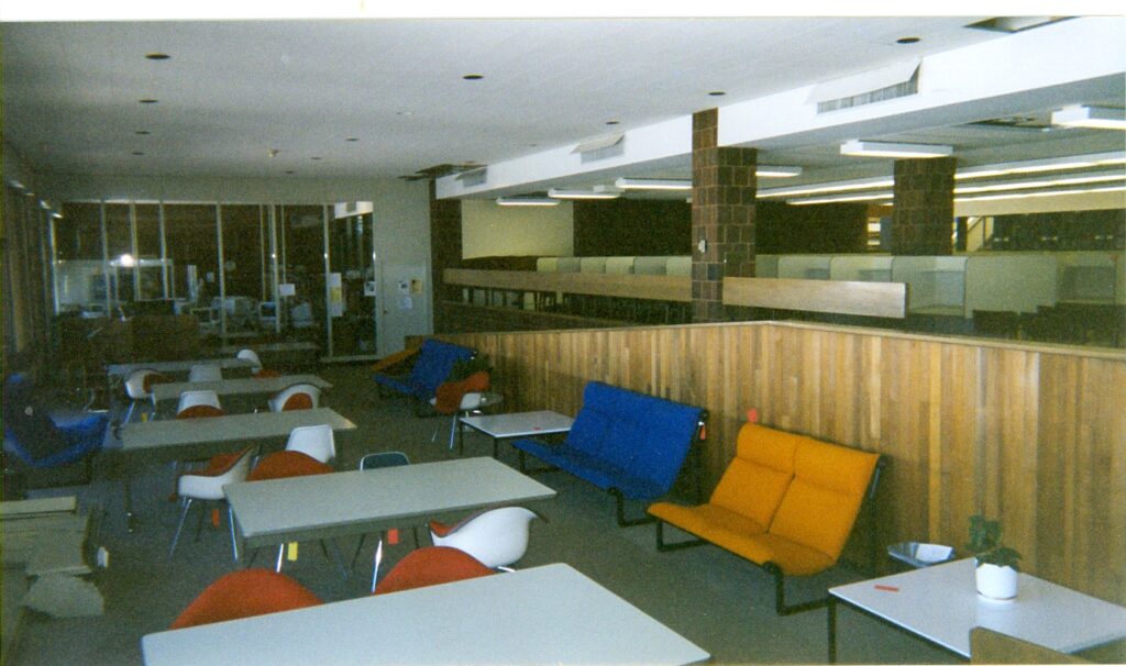 picture of former seating area in library